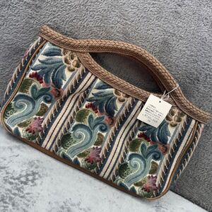 Takashimaya Tapestry Handbag Women Small Multicolor NEW Italian Fabric Japan